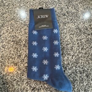 NWT J.Crew Factory Crew Socks - Snowflake